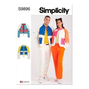 Simplicity S9896 Unisex Jacket In Two Lengths Pattern White XS - XXL