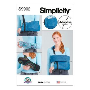 Simplicity S9902 Wrap, Sleeves, Mitt & Sling Pattern White XS - L