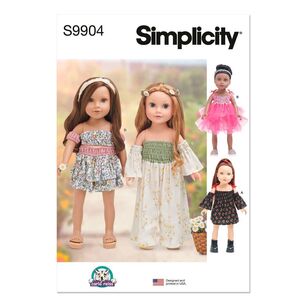 Simplicity S9904 18" Doll Clothes Pattern White One Size