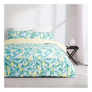 Ombre Home Citra Quilt Cover Set Blue & Yellow