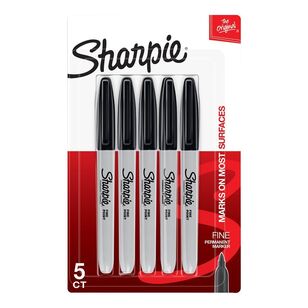 Sharpie Fine Point Permanent Marker 5 Pack  Black 5 Pack