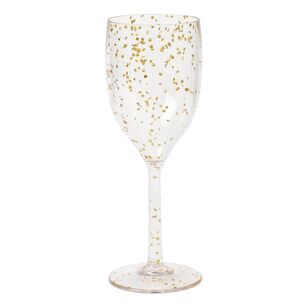 Palm Alfresco Gold Glitter Outdoor Wine Glass 4 Pack Gold