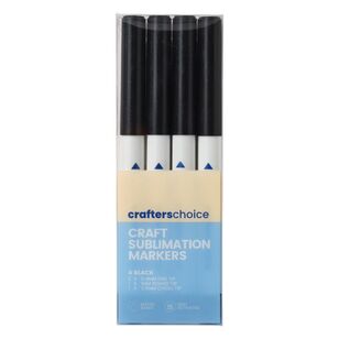 Crafters Choice Sublimation Marker 4 Pack Black