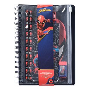 Hunter Leisure Spider-Man A5 Double Wiro Notebook With Stationary Set  Spider Man