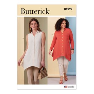 Butterick B6997 Misses' and Women's Knit Tops Pattern White