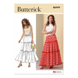 Butterick B6999 Misses' Tiered Skirts Pattern White