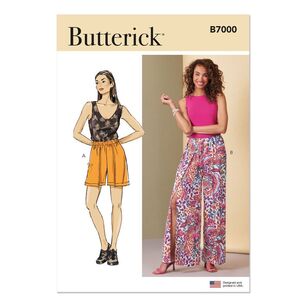 Butterick B7000 Misses' Wrap Effect Shorts and Pants Pattern White