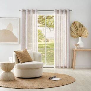 KOO Walker Sheer Eyelet Curtains Fawn