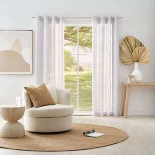 KOO Walker Sheer Eyelet Curtains Silver