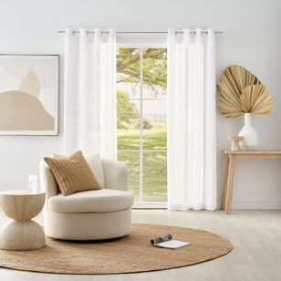 KOO Walker Sheer Eyelet Curtains White