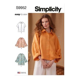 Simplicity S9952 Misses' Oversized Shirts Pattern White S - XXL