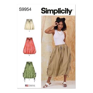 Simplicity S9954 Misses' Utility Balloon Skirt Pattern White