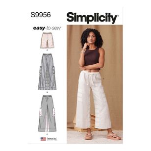 Simplicity S9956 Misses' Pull-on Shorts and Pants Pattern White XS - XXL