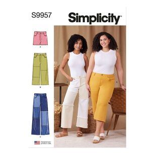 Simplicity S9957 Misses' and Women's Shorts and Pants Pattern White