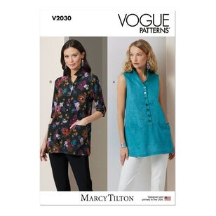 Vogue V2030 Misses' A-line Tunic by Marcy Tilton Pattern White