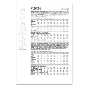 Vogue V2034 Misses' Sailor Style Shorts and Pants Pattern White