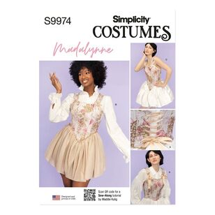 Simplicity S9974 Misses' Corsets by Madalynne Intimates Pattern White