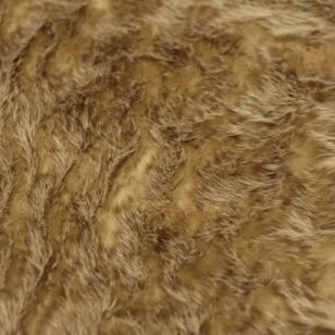 Frosted Toffee 148 cm Faux Fur Fabric Brown 148 cm