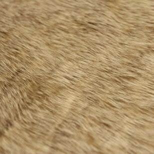 Frosted Toffee 148 cm Faux Fur Fabric Brown 148 cm