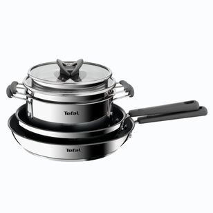 Tefal Opti Space Induction 6 Piece Set Silver