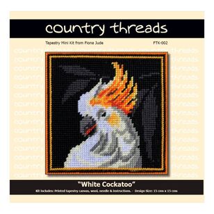 Country Threads White Cockatoo Tapestry Mini Kit White Cockatoo 15 x 15 cm