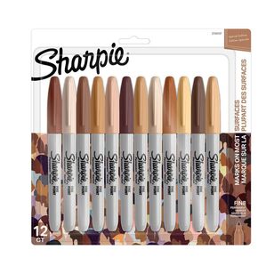 Sharpie 12 Pack Portrait Fine Permanent Markers Portrait