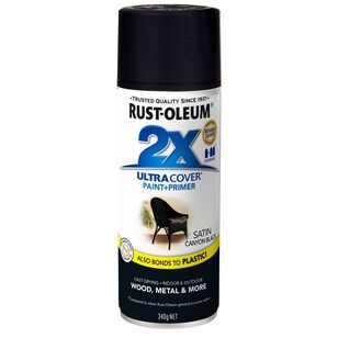 Rust-oleum 2X Ultra Cover Satin Paint + Primer  Black