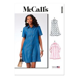 McCall's M8508 Misses' Dress with Sleeve Variations Pattern White