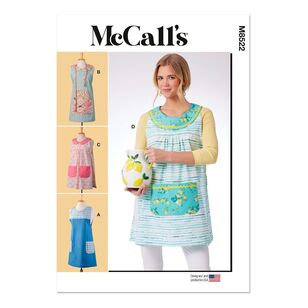 McCall's M8522 Misses' Cobbler Aprons Pattern White XS - XL