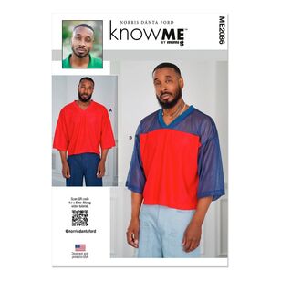 McCall's Know Me 2086 Men's Tops Pattern by Norris Dánta Ford White