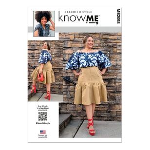 McCall's Know Me 2093 Misses' and Women's Top and Skirt Pattern by Keechii B Style White