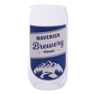 Maverick Beer Can Glasses Clear 14.5 cm