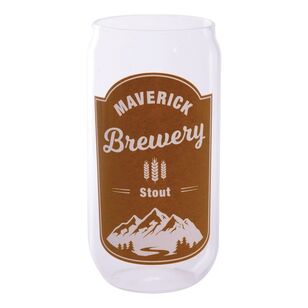 Maverick Beer Can Glasses Clear 14.5 cm