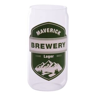 Maverick Beer Can Glasses Clear 14.5 cm