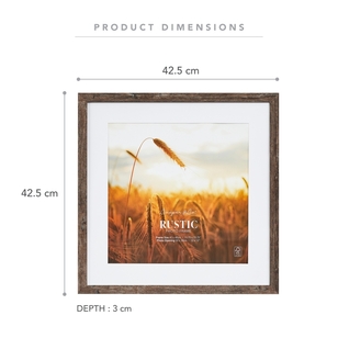 Cooper & Co Premium Rustic 40 x 40 cm to 30 x 30 cm Frames 2 Pack Natural 40 x 40 cm
