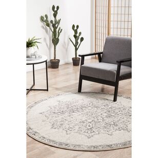 Rug Culture Chrome Rita Round Rug Silver