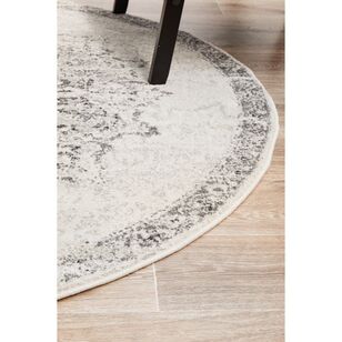 Rug Culture Chrome Rita Round Rug Silver