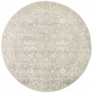 Rug Culture Evoke 252 Round Rug Silver