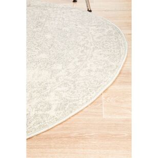 Rug Culture Evoke 252 Round Rug Silver