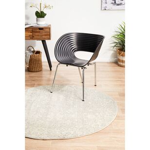 Rug Culture Evoke 252 Round Rug Silver