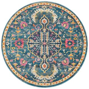 Rug Culture Babylon 209 Round Rug Navy