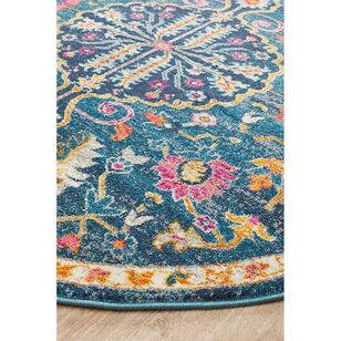 Rug Culture Babylon 209 Round Rug Navy