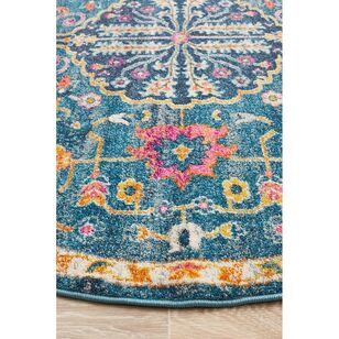 Rug Culture Babylon 209 Round Rug Navy