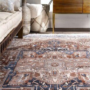 Rug Culture Heriz Rug Dark Brown