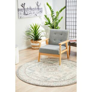 Rug Culture Avenue 704 Silver Round Rug Grey