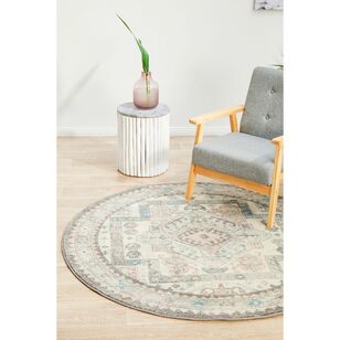 Rug Culture Avenue 704 Silver Round Rug Grey