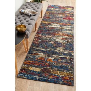 Rug Culture Dreamscape 851 Hall Runner Navy