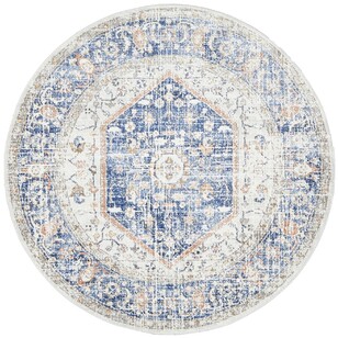 Rug Culture Mayfair Lorissa Round Rug Blue