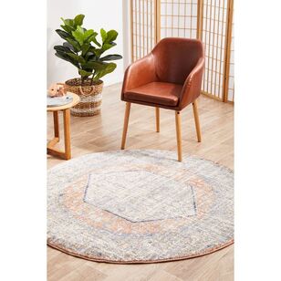 Rug Culture Mayfair Lorissa Round Rug Silver