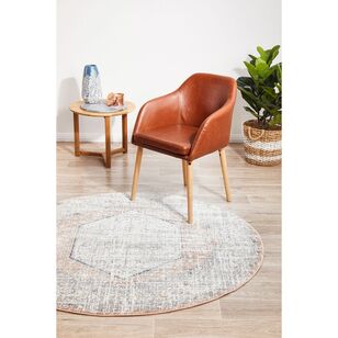 Rug Culture Mayfair Lorissa Round Rug Silver